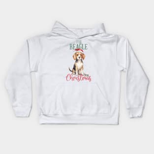 Christmas Beagle Pun Kids Hoodie